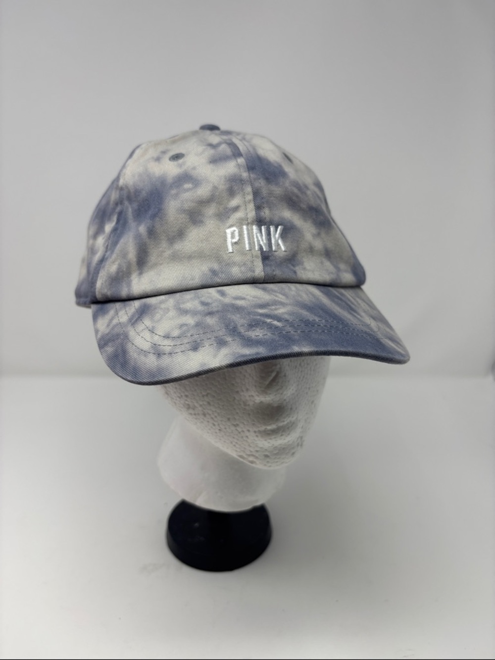 PINK Victoria's Secret Blue Gray Tie-Dye Cap